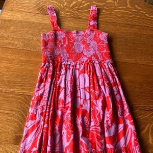 GAP Girls Red and Pink Floral Sundress